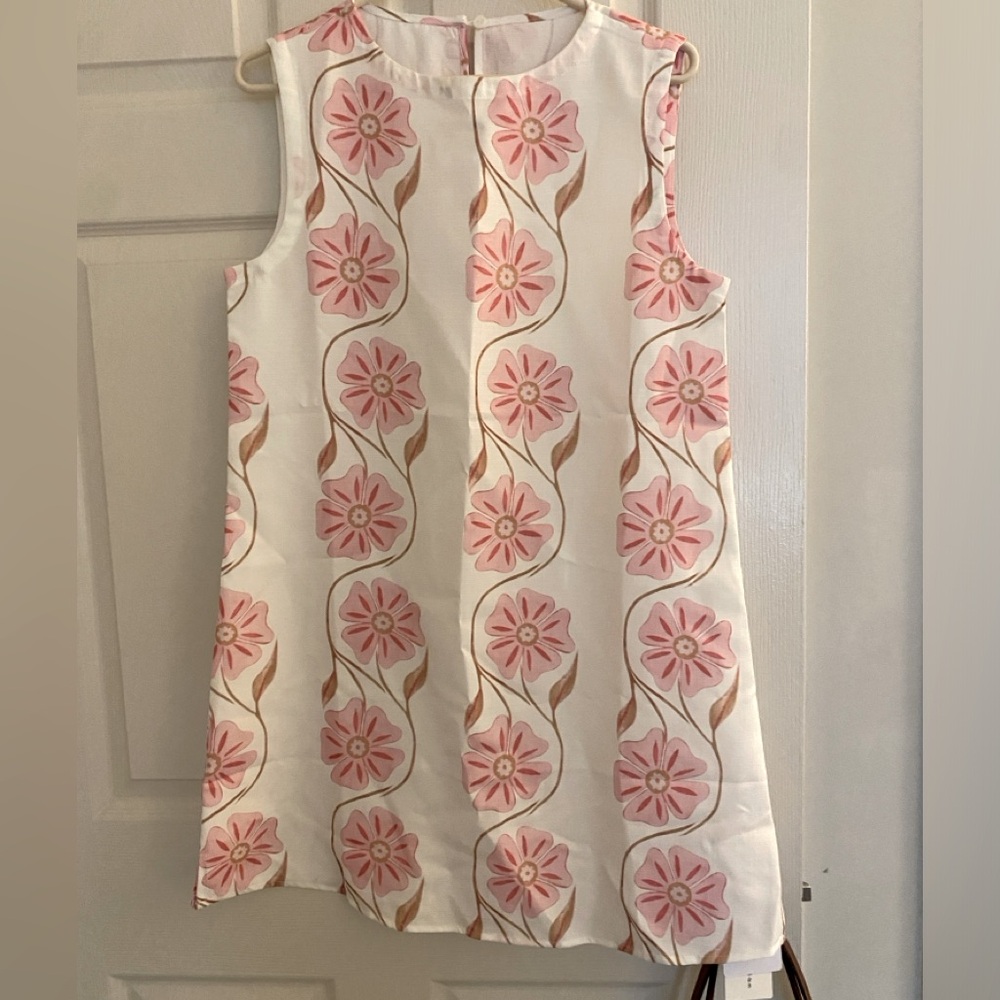 Commense Elegant Floral Dress in Pink and White